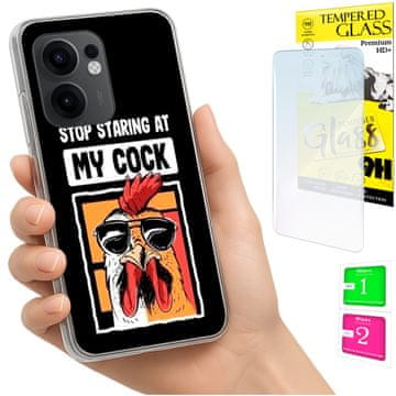 shumee Ovitek za Oppo Reno 13F 5G / 13 FS 5G ohišje, zadnji pokrov + STEKLO