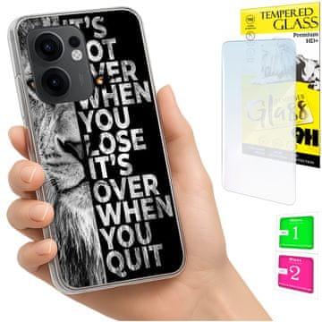 shumee Ovitek za Oppo Reno 13F 5G / 13 FS 5G ohišje, zadnji pokrov + STEKLO