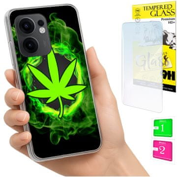 shumee Ovitek za Oppo Reno 13F 5G / 13 FS 5G ohišje, zadnji pokrov + STEKLO