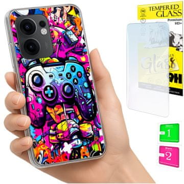 shumee Ovitek za Oppo Reno 13F 5G / 13 FS 5G ohišje, zadnji pokrov + STEKLO