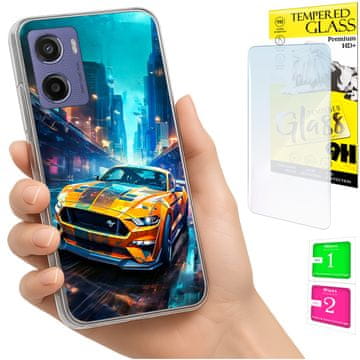 shumee Ovitek za Motorola Moto E15 / Moto G05 zadnji ovitek + 9H steklo