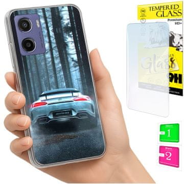 shumee Ovitek za Motorola Moto E15 / Moto G05 zadnji ovitek + 9H steklo