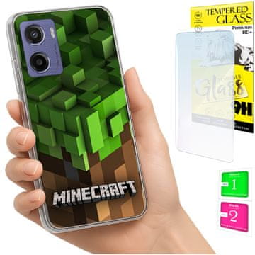 shumee Ovitek za Motorola Moto E15 / Moto G05 zadnji ovitek + 9H steklo