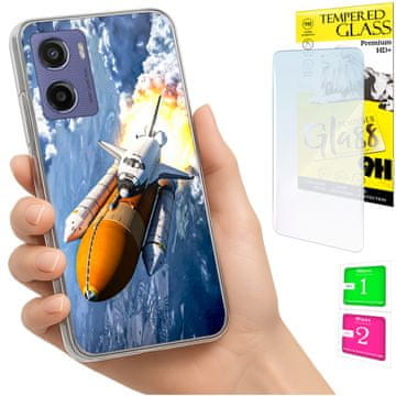 shumee Ovitek za Motorola Moto E15 / Moto G05 zadnji ovitek + 9H steklo