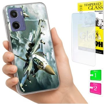 shumee Ovitek za Motorola Moto E15 / Moto G05 zadnji ovitek + 9H steklo