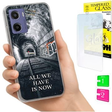 shumee Ovitek za Motorola Moto E15 / Moto G05 zadnji ovitek + 9H steklo