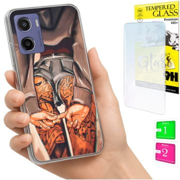 shumee Ovitek za Motorola Moto E15 / Moto G05 zadnji ovitek + 9H steklo