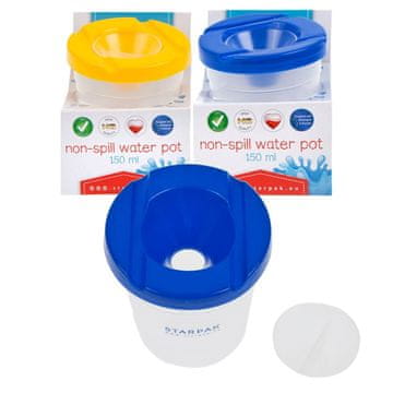 STARPAK Plastična posoda za vodo z zaporo proti razlitju 150 ml 434717, različne barve