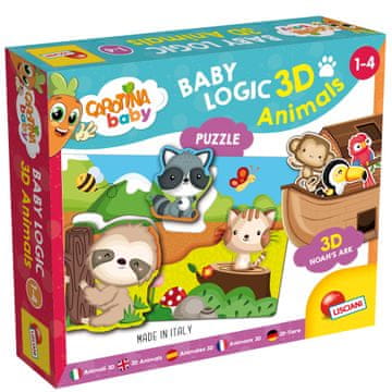 Lisciani Carotina Baby Logic 3D živali. 92536 LISCIANI