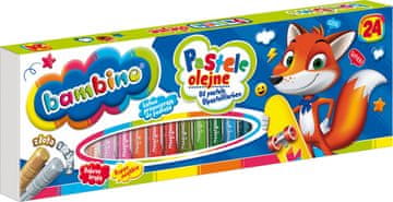 BAMBINO Oljni pasteli BAMBINO. 24 barv.