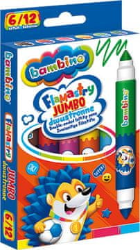 shumee Jumbo BAMBINO dvostranski markerji. 6 kosov. 12 barv.