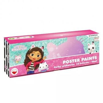 STARPAK Barve za plakate 12 barv 20 ml. Gabijina mačja hišica.