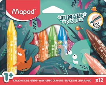Maped Jumbo Jungle Fever voščenke. 12 barv.
