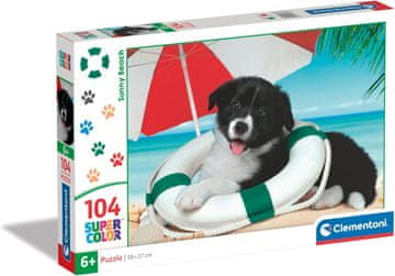 Clementoni 104-delna sestavljanka. Super Color. Sončna plaža.