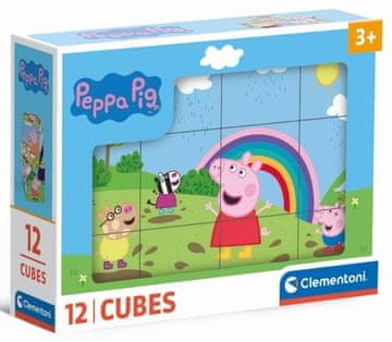 Clementoni 12-delni tridimenzionalni bloki. Pujska Pepa.