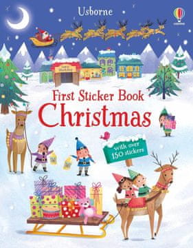 Usborne Prva božična knjiga nalepk. Božična knjiga nalepk za otroke