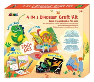 AVENIR Komplet za izdelavo dinozavrov 4 v 1