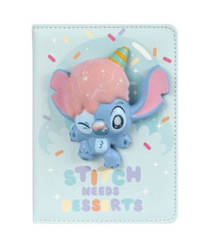 Patio Disneyjeva moda. Zvezek B6 100 listov. Squishy 3D. Pastel Stitch 2.