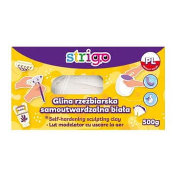 shumee Strigo. Bela samotrdljiva glina za kiparjenje 500 g