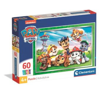 Clementoni 60-delna sestavljanka. Super barvita. Paw Patrol.