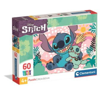 Clementoni 60-delna sestavljanka. Super barvita. Stitch.