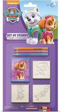 Multiprint Večkratni tisk. Paw Patrol za deklice. Blister paket 3 štampiljk.
