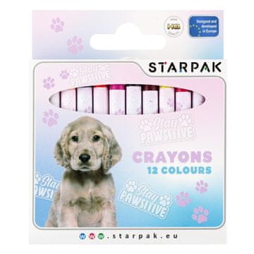 STARPAK Voščene barvice 12 barv. Doggy.