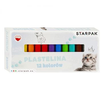 STARPAK Plastelin 12 barv. Ljubke mačke