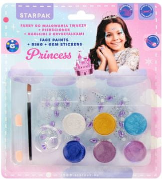 STARPAK Barve za obraz princese, 6 barv