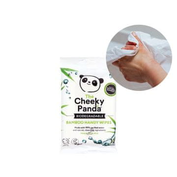 shumee Potovalni vlažni robčki Cheeky Panda, 100 % bambus, veganski, 99 % voda