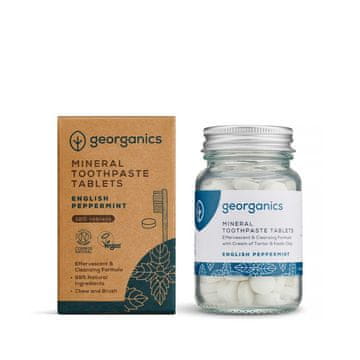 shumee Georganics Natural zobna pasta v tabletah, angleška poprova meta, 120 tablet