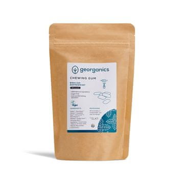 shumee Georganics Naravni žvečilni gumi, angleška poprova meta, 140 žvečilnih gumijev