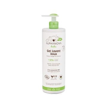 Alphanova Alphanova Bebe Bio 2-v-1 nežen gel za pranje dojenčkov, 400 ml