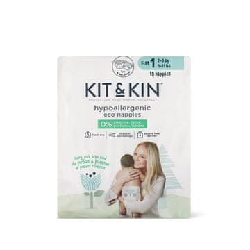 shumee Testni komplet 10 ekoloških plenic za enkratno uporabo 1 (2-5 kg) Kit & Kin
