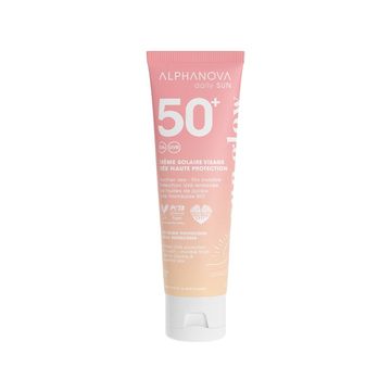 Alphanova Krema za sončenje za obraz z mineralnim filtrom SPF50+, 50 ml