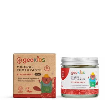 shumee Georganics otroška mineralna zobna pasta brez fluorida, jagoda, 60 ml