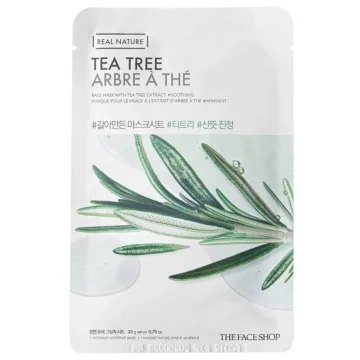 The Face Shop Maska za obraz The Face Shop Real Nature z izvlečkom čajevca - 20 g