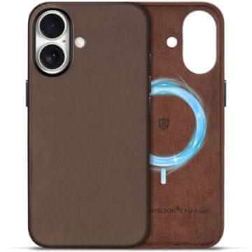 Infostyle SHIELDON ovitek za iPhone 17 (6,3") – Crazy Horse usnje, MagSafe, temno rjava