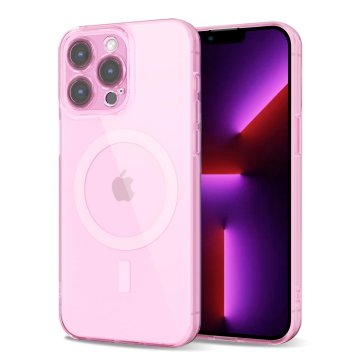 Infostyle Prozoren silikonski ovitek Mag za iPhone 13 Pro - roza