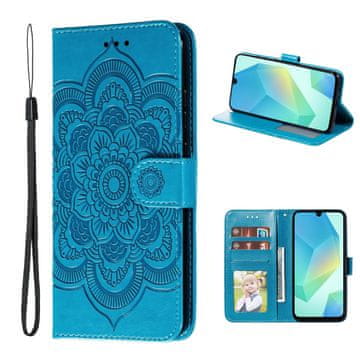 Infostyle Preklopna torbica Mandala za Samsung Galaxy A16 - modra