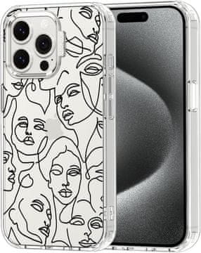 Infostyle MOSNOVO ovitek za iPhone 15 Pro Max - Abstract Face Line Art