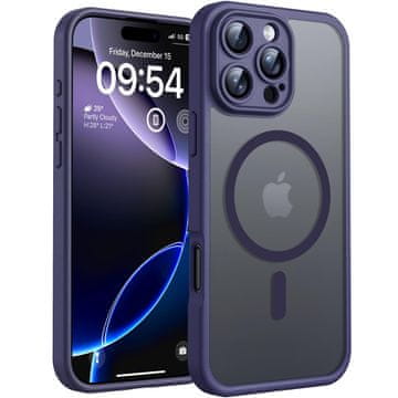 Infostyle TOCOL magnetni ovitek za iPhone 16 Pro Max (6,9") – MagSafe, mat prozoren, polnočno vijolična