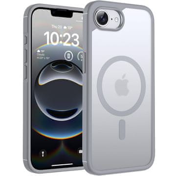 Infostyle TOCOL magnetni ovitek za iPhone 16e (6,1") – MagSafe, mat prozoren, siva