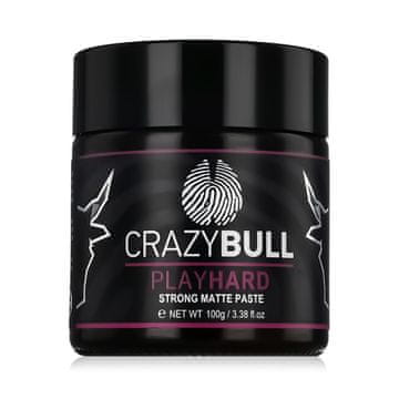 Crazy Bull Play Hard Strong Matte Paste pasta za oblikovanje las z močno fiksacijo in mat zaključkom