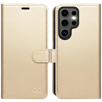 Infostyle OCASE preklopni ovitek za Samsung Galaxy S25 Ultra – zlata, RFID zaščita