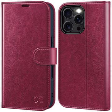 Infostyle OCASE preklopni ovitek za iPhone 16 Pro Max – bordo, RFID zaščita
