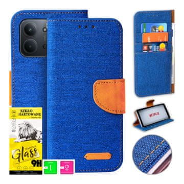 shumee Ovitek za Xiaomi Redmi 15C 4G 171mm platneno ohišje z magnetom + 9H steklo