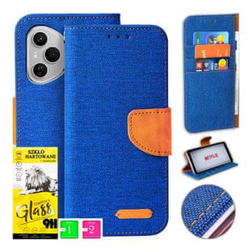 shumee Ovitek za Honor 400 Pro CANVAS ovitek z magnetom in denarnico + 9H steklo