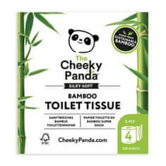 shumee Toaletni papir Cheeky Panda ECO, 3-slojni bambusov, 4 rolice