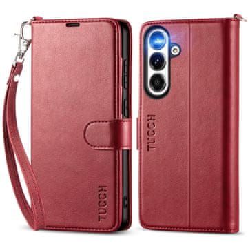 Infostyle Preklopna torbica TUCCH za Samsung Galaxy S25 – temno rdeča